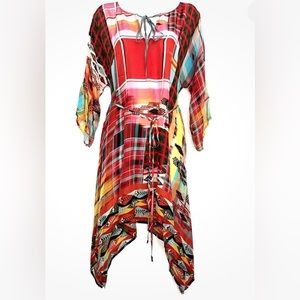Johnny Was | Size S Colorful Print Boho Caftan Coverup Kimono Tunic Resort Wear